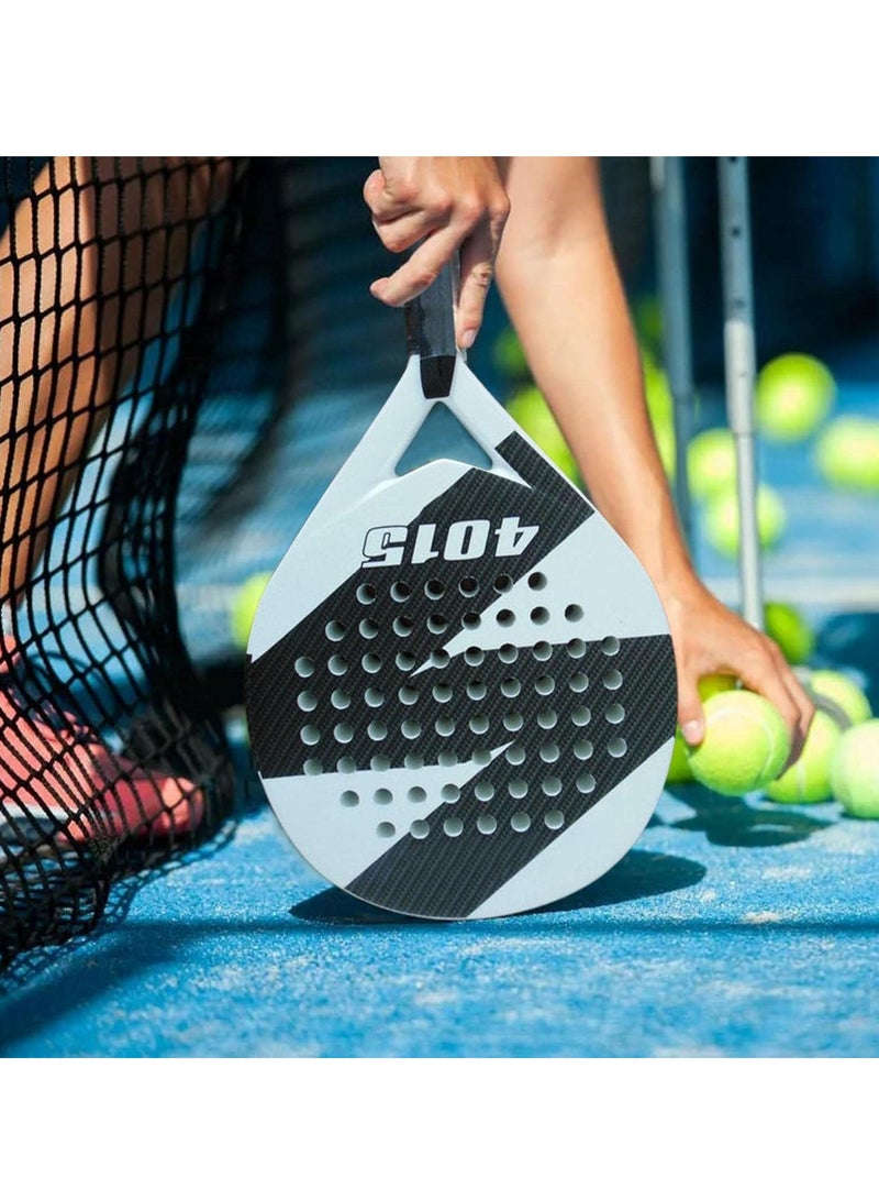 Axpeih Lightweight Padel Tennis Racket Pop Tennis Paddle Racquets Pro Fiberglass Carbon Fiber Paddle Racket with Cover Bag - Image 4