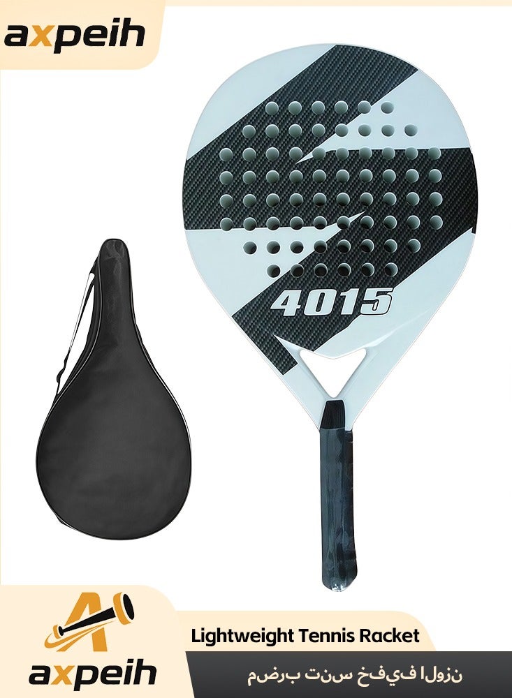 Axpeih Lightweight Padel Tennis Racket Pop Tennis Paddle Racquets Pro Fiberglass Carbon Fiber Paddle Racket with Cover Bag - Image 1