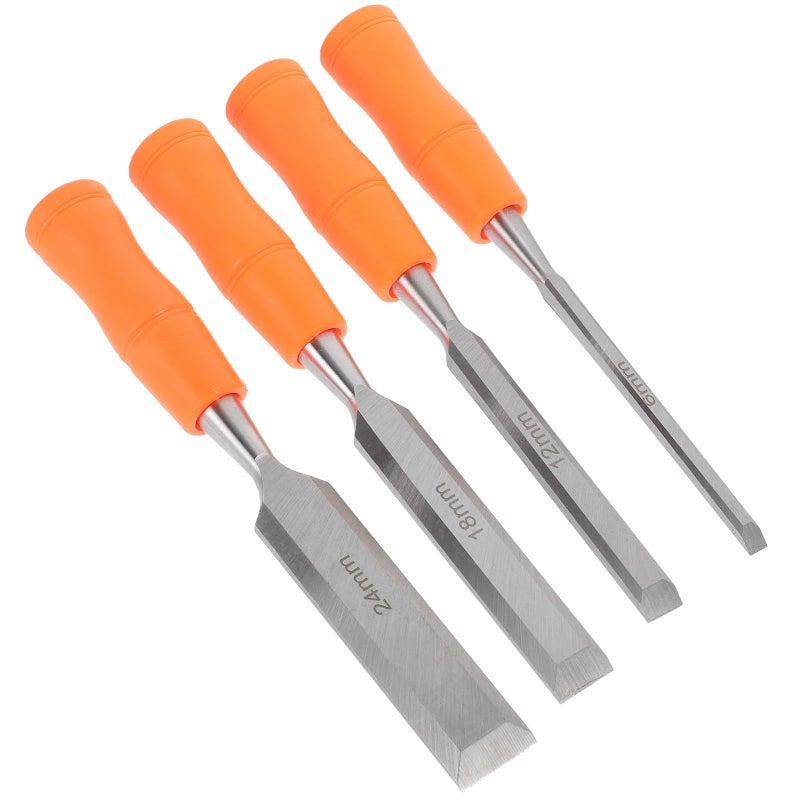 SAFIGLE 4 Piece Wood Chisel Set 6mm to 24mm DIY Carving Tools For Woodworking - Image 2