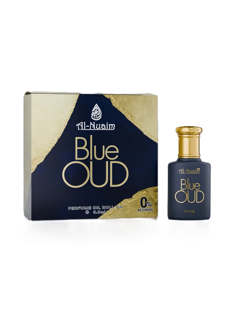 Al Nuaim Blue OUD Roll-On Attar 9.9ml | Woody Oriental Fragrance | Alcohol-Free Long-Lasting Oud Perfume for Men & Women - Image 1