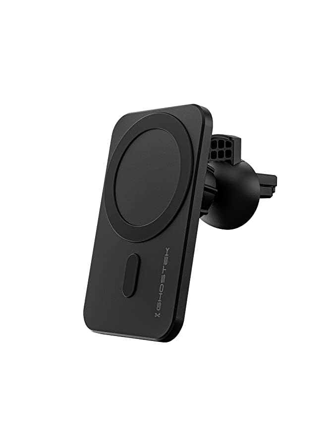 GHOSTEK NRGmount MagSafe Car Mount Charger iPhone 15W Fast Charging with Air Vent Clip, Dash Windshield Suction Clamp with Adjustable Arm Designed for iPhone 13 Pro Max, iPhone 12 Pro Max mini (Black)  - Image 2