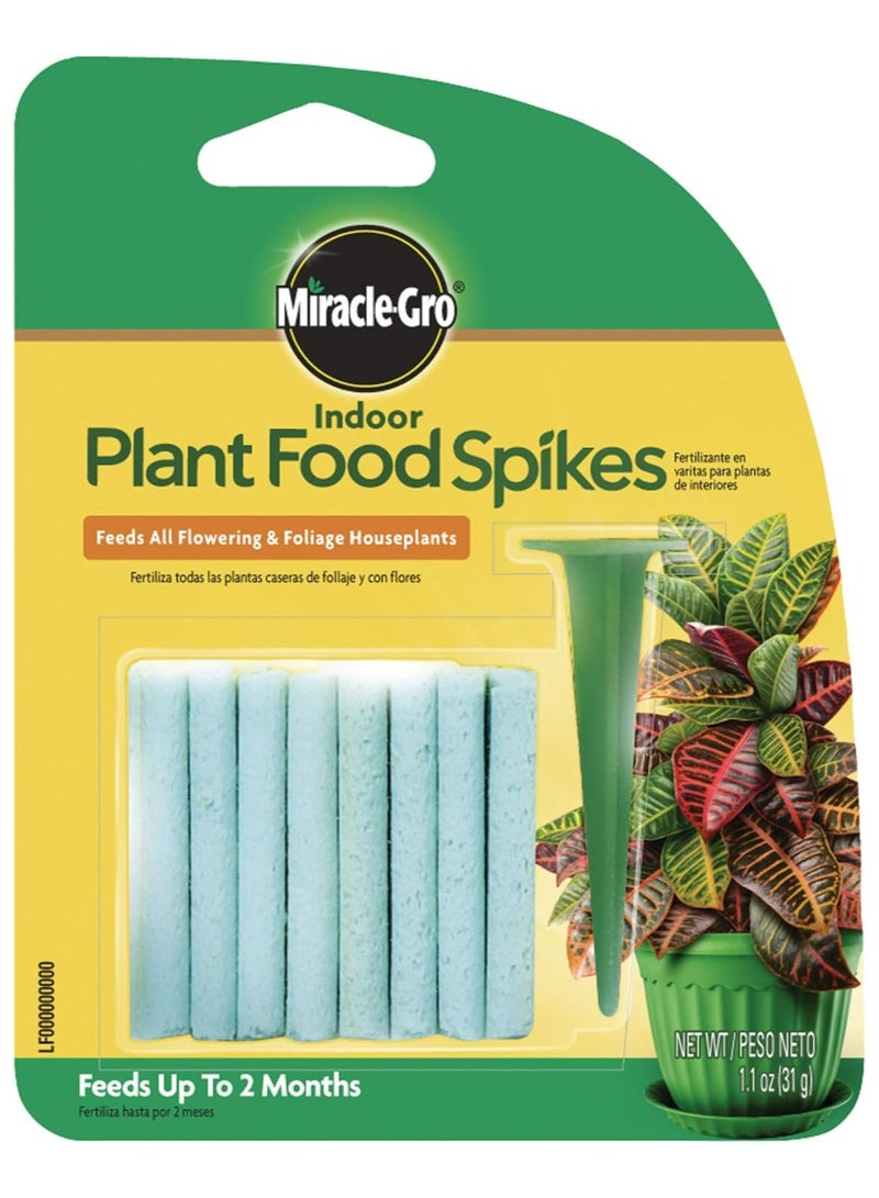 Miracle-Gro Indoor Plant Food Spikes, Includes 24 Spikes - Continuous Feeding for all Flowering and Foliage Houseplants - Image 1