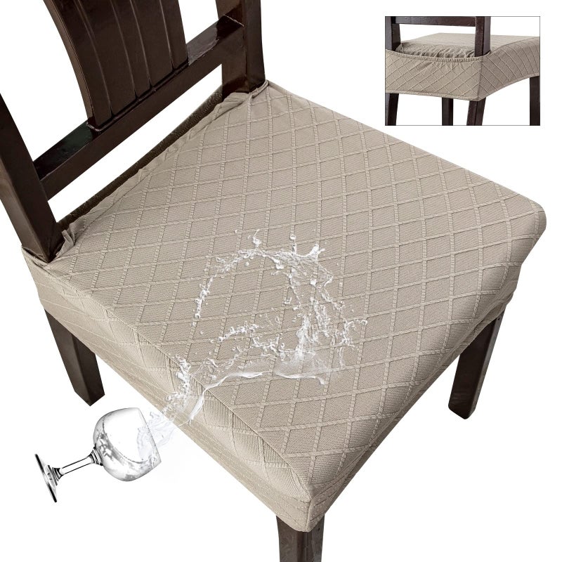 Genina Waterproof Seat Covers for Chairs Seat Covers for Dining Room Chair Slipcovers Kitchen Chair Covers Dining Chair Covers - Image 1