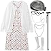 EBYTOP Old Lady Costume for Kids Halloween 100th Day of School Girls Dress up Granny Wig Grandma 100 Days Glasses Cane1WH 46 Years - Image 2