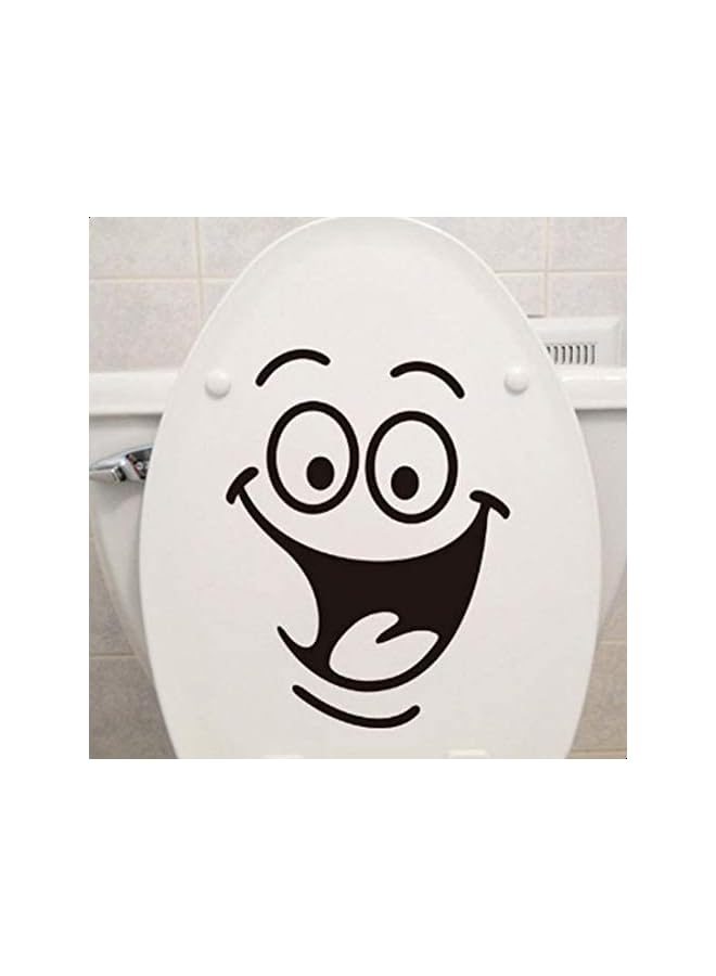 Zaboon Wall Stickers Animation Smile Face Toilet Wall Decal Art For Kids - Image 2