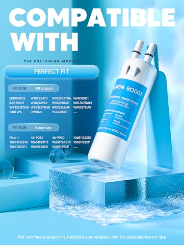 BOGDA W10295370A Water Filter Replacement Fit for EDR1RXD1, WHR1RXD1, Filter 1, W10295370, KAD1RXD1, P8RFWB2L, P8WB2L, P4RFWB, P5WB2L, 46-9081, 46-9930 Compatible with Whirl-pool Ken-more (3 Filters) - Image 5