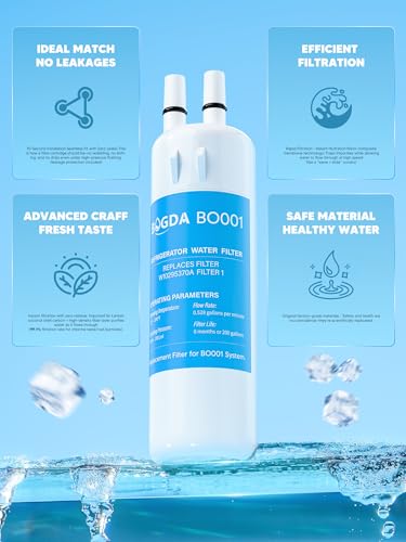 BOGDA W10295370A Water Filter Replacement Fit for EDR1RXD1, WHR1RXD1, Filter 1, W10295370, KAD1RXD1, P8RFWB2L, P8WB2L, P4RFWB, P5WB2L, 46-9081, 46-9930 Compatible with Whirl-pool Ken-more (3 Filters) - Image 4
