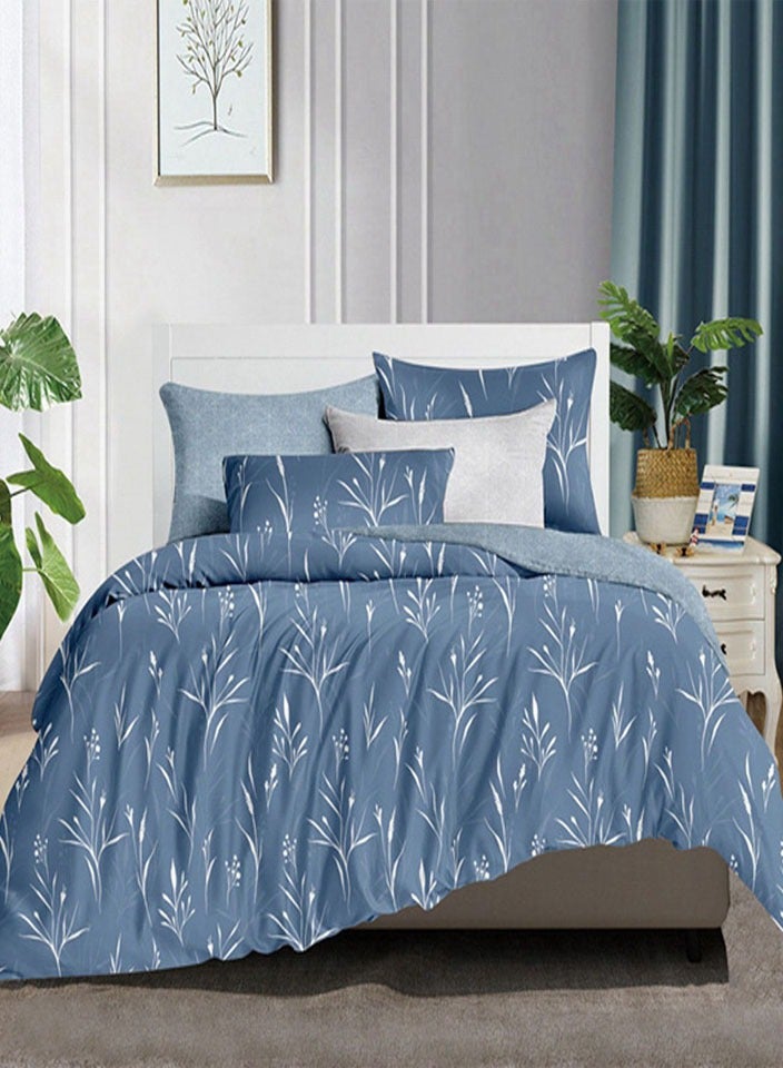 فيفوريت فيفرت طقم لحاف أزرق نقشة بألوان متعددة كينج نفرين طقم 6 قطع - Image 1