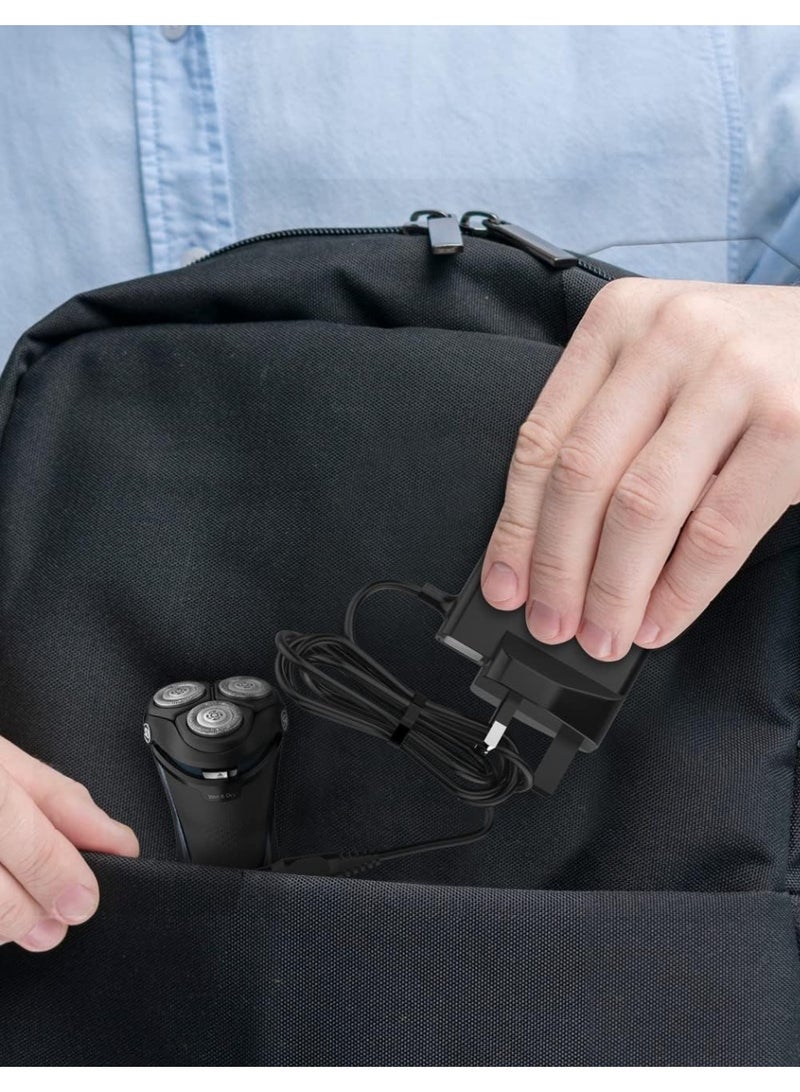 VIUAUAX شاحن ماكينة حلاقة 15 فولت متوافق مع Philips HQ8505 7000 5000 3000 Series mg5750 mg7790 7750، محول ماكينة حلاقة كهربائية ومشذبة لحية، مزود طاقة تيار متردد للشحن - Image 5