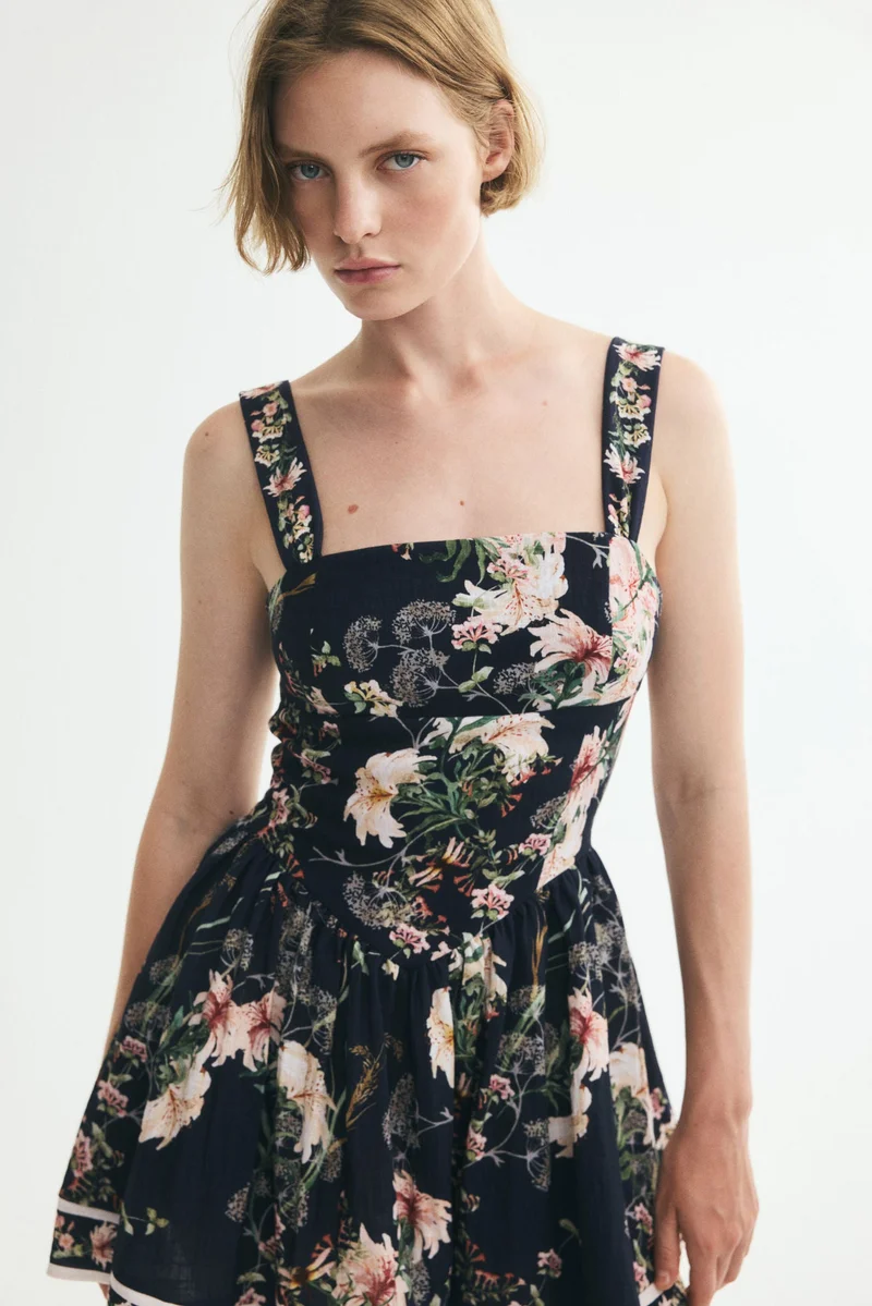 Flared-skirt dress
