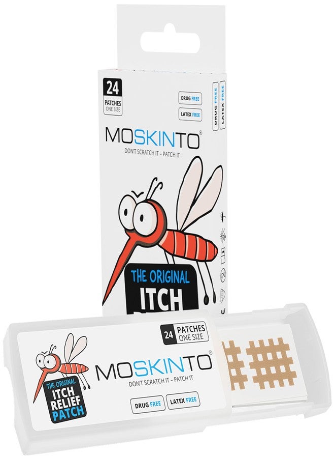 Moskinto The Original Mosquito Itch Relief Patches for Kids & Adults, Bug Bite Patches Soothe Swelling & Itching, Anti Itch Bug Bite Relief, Suction Tool Alternative, Travel Pack, 24 Count - Image 1