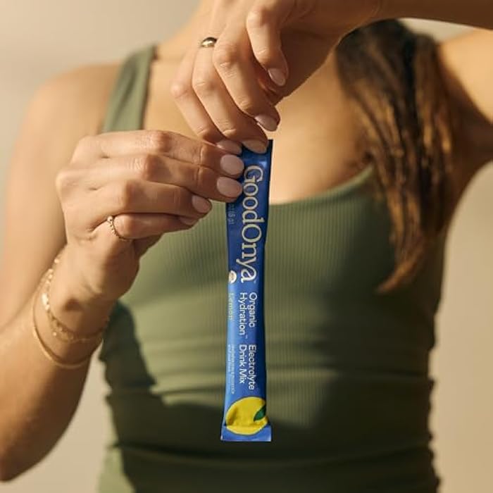 GOODONYA Organic Hydration Electrolyte Drink Mix, Certified Organic Hydration Powder, Non-GMO, Biochecked Glyphosate Free, Low Sugar, Lemonade Flavor, No Artificial Flavors,12 Stick Packs - Image 5