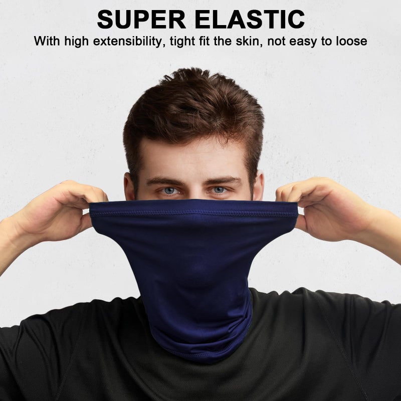 WOXVM 2 Pack Neck Gaiter Face Mask Breathable Sun Cooling Balaclava Versatile Bandana Tube Neck Scarf Gator Face Cover Summer UV Protection Headwear for Men Women Outdoor Sports - Image 3