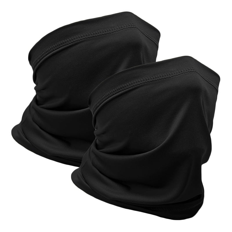 WOXVM 2 Pack Neck Gaiter Face Mask Breathable Sun Cooling Balaclava Versatile Bandana Tube Neck Scarf Gator Face Cover Summer UV Protection Headwear for Men Women Outdoor Sports - Image 1