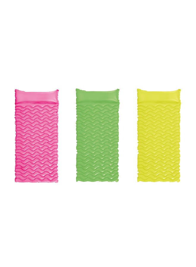 INTEX Tote 'N Float Inflatable Wave Mats - Assortment 229x86cm Ages 5+ Multicolour 229x86cm - Image 1