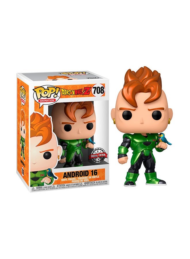 NIBEMINENT Pop! Animation: Dragon Ball Z S7 Android 16 (Metalic) Exclusive Collectable Vinyl Figure, 39946 3.75inch - Image 2
