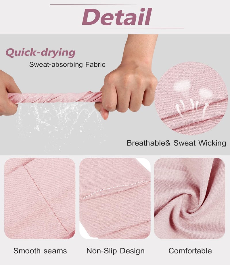 Ztomine Headbands for Women, 8pcs Stretchy Non Slip Soft Cotton Cloth Hair Bands for Sports, Workout, Yoga and Running - Image 4