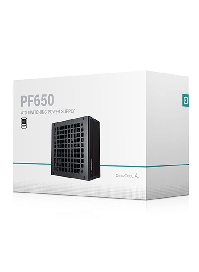 DEEPCOOL Deepcool PF650D 80 Plus مزود طاقة قياسي، 650 واط، حجم المروحة 120 مم، محمل Hypro، PFC نشط + أنبوب مزدوج للأمام، حماية OPP/OVP/SCP، أسود  - Image 4