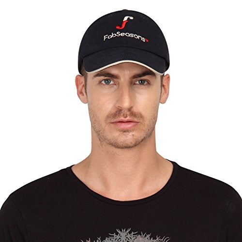 FabSeasons Blue Cotton Unisex Adjustable Size Summer Cap - Image 1