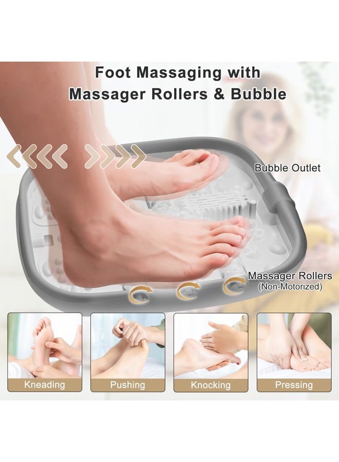 UNIFULL Collapsible Foot Spa Bath with Heat, Touch Screen, Massage Rollers, Bubble, Foot Pedicure Kit, Temperature Control, Pedicure Foot Spa, Foot Bath - Image 4