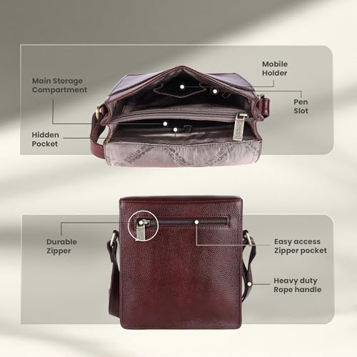 HAMMONDS FLYCATCHER Unisex Messenger Bags (Brown) - Image 5