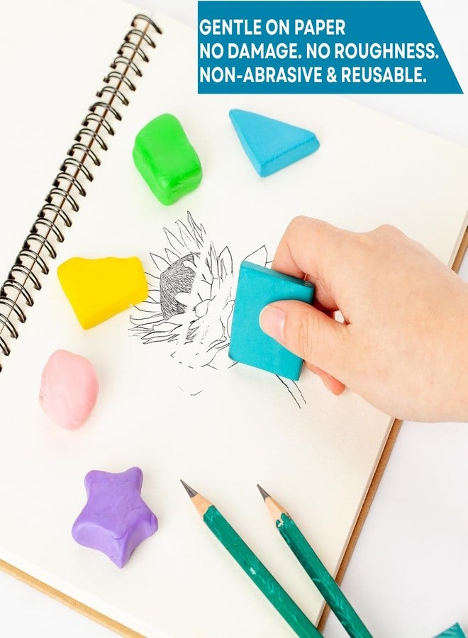 Ouksma 24 Pack Kneaded Erasers,Colorful Drawing Art Moldable Kneaded Sketching Erasers for Artists Blend, Shade, Smooth(24,Colored Eraser) - Image 2