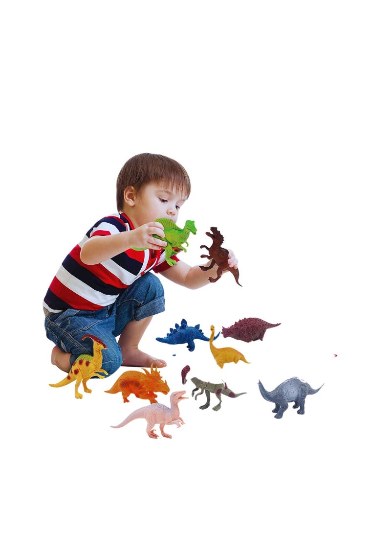 Fitto Dinosaur Egg 27 Pieces Dinosaur Figures Playset with Trex, Tyrannosaurs, Brachiosaurus, and More - Image 3