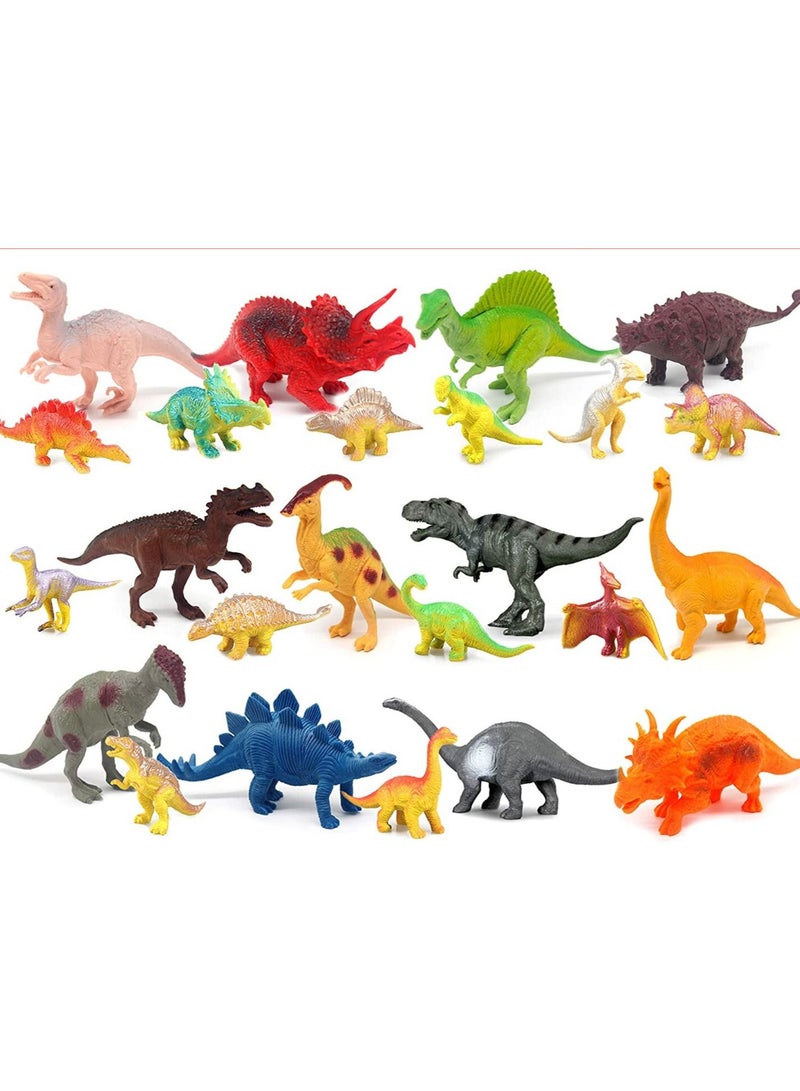 Fitto Dinosaur Egg 27 Pieces Dinosaur Figures Playset with Trex, Tyrannosaurs, Brachiosaurus, and More - Image 2