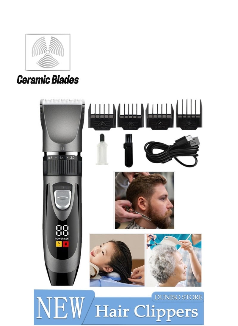DUNISO Hair Clippers Electric with 5 Modes Hair Cutting Kit Pro Mens Clippers for Hair Cutting Quite LED Display Cordless Rechargeable Hair Trimmer Set Professional Barbers Grooming Kit  - Image 1