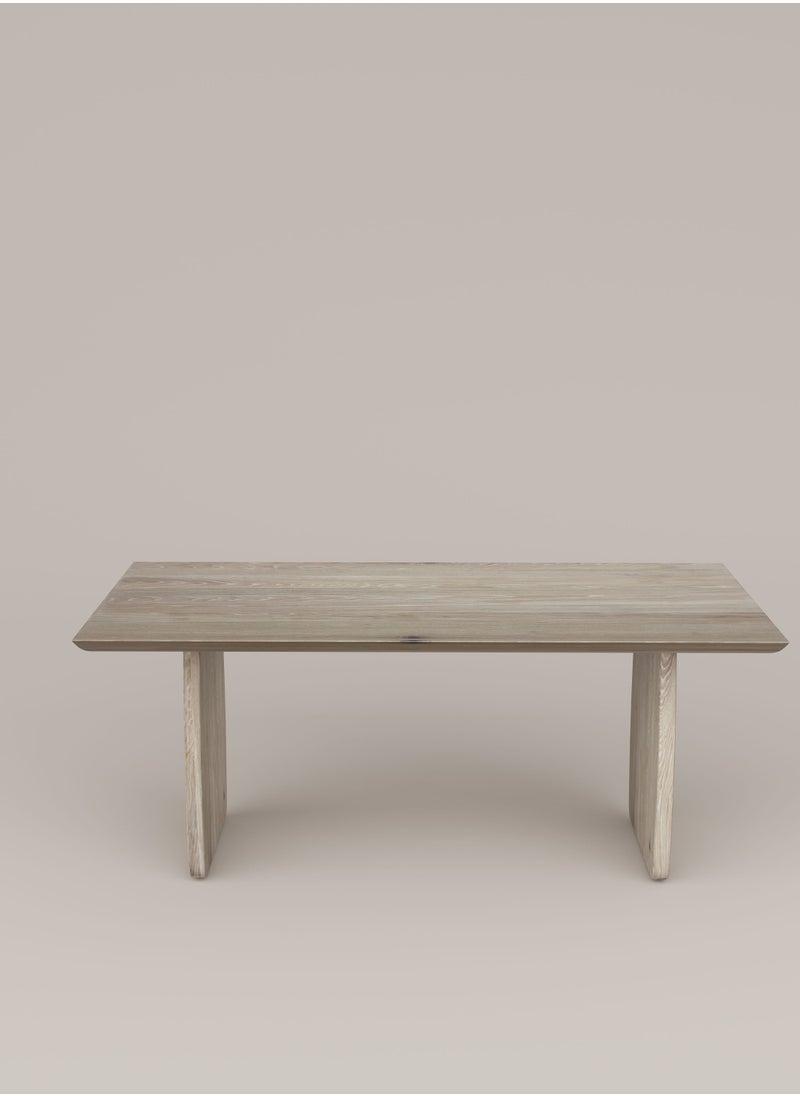 Slab House Edge Collection - Solid Oak Timber 4-6 Seater Table  - Image 1