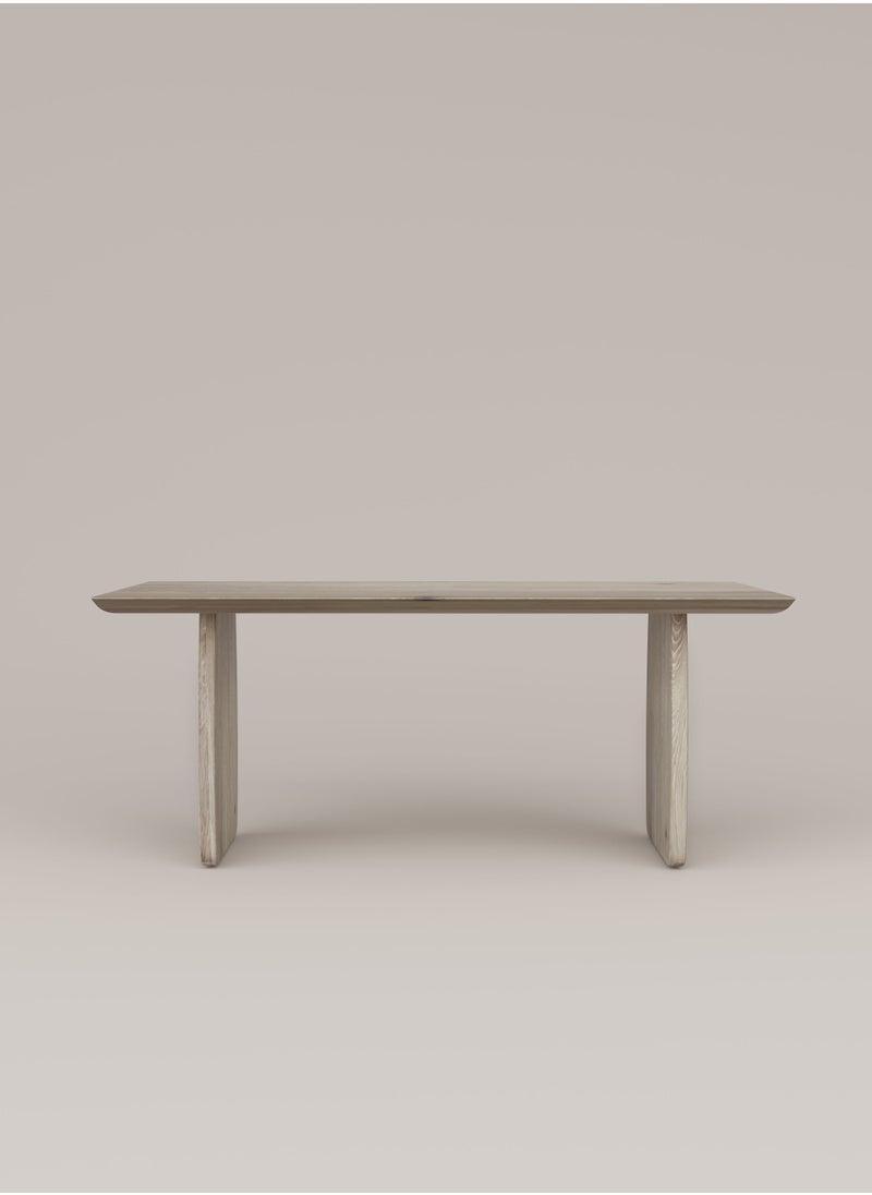 Slab House Edge Collection - Solid Oak Timber 4-6 Seater Table  - Image 2