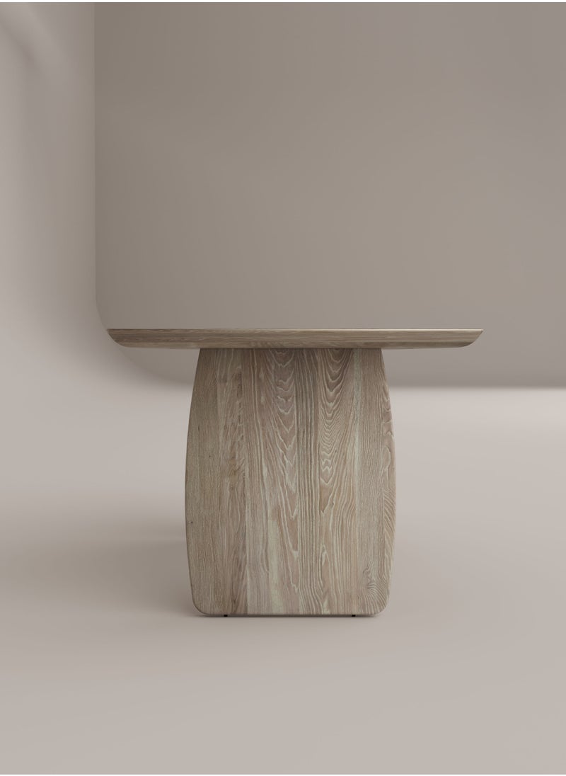 Slab House Edge Collection - Solid Oak Timber 4-6 Seater Table  - Image 4