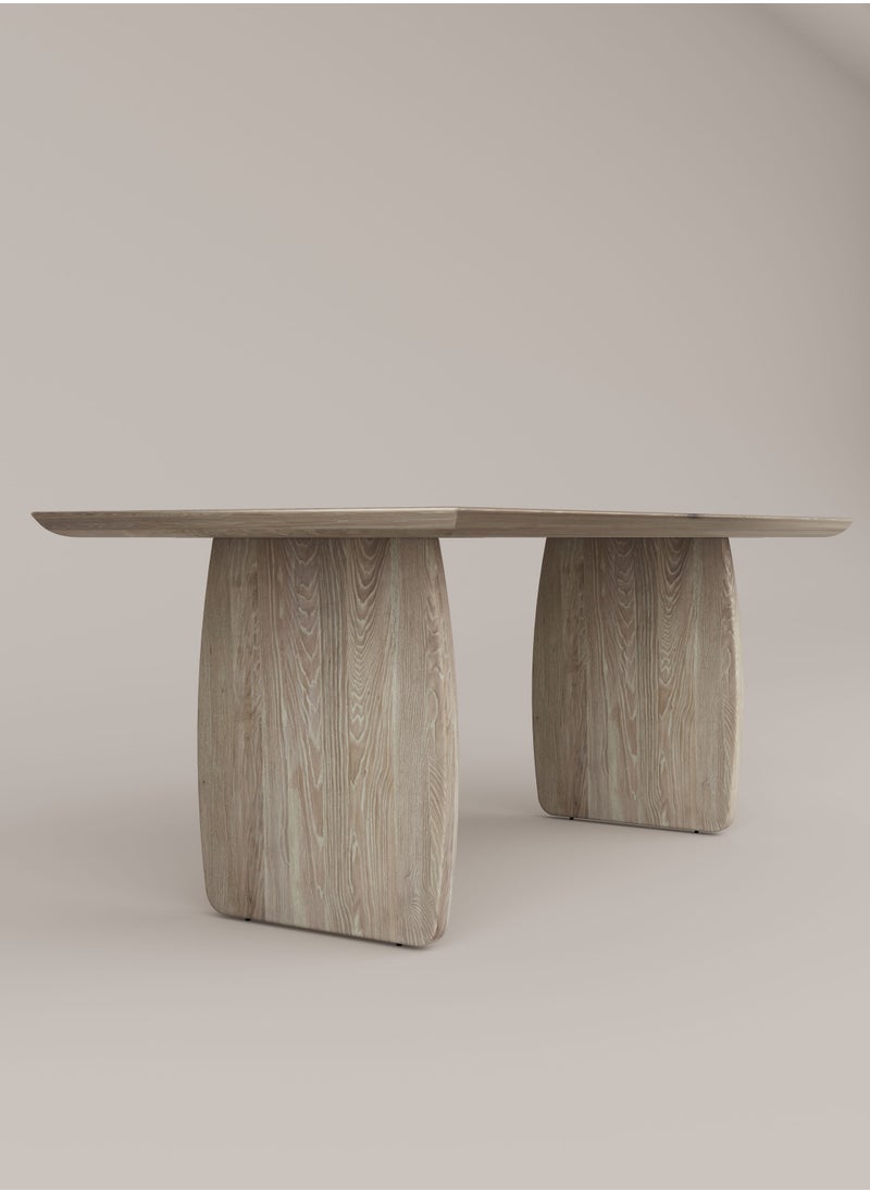 Slab House Edge Collection - Solid Oak Timber 4-6 Seater Table  - Image 3