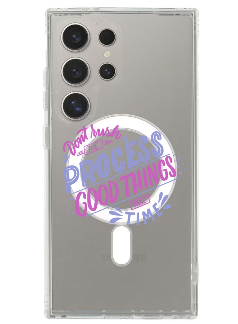 Theodor حافظة مغناطيسية لهاتف سامسونج جالكسي S24 ألترا 6.8 بوصة متوافقة مع شحن ماغسيف اللاسلكي، غطاء هاتف مقاوم للصدمات - Image 1