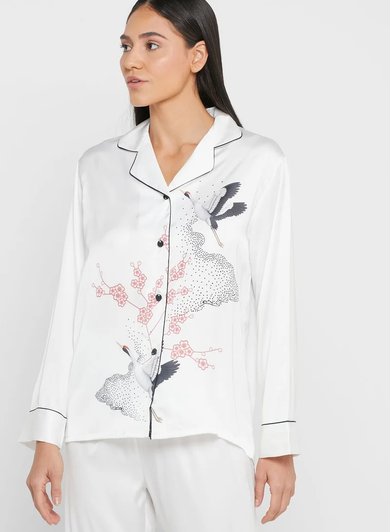 ELLA Nightsuit With Floral Print
