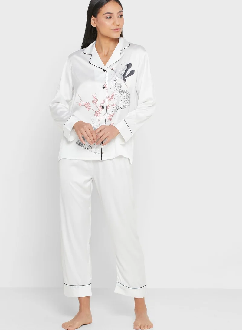 ELLA Nightsuit With Floral Print