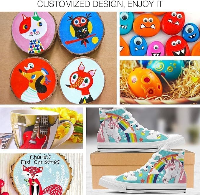 Schmidt Acrylic markers Paint Marker Pens, Colors Premium Waterproof Permanent Paint Art Marker Medium Pen Set for Rock Painting,DIY Craft (48) - Image 3