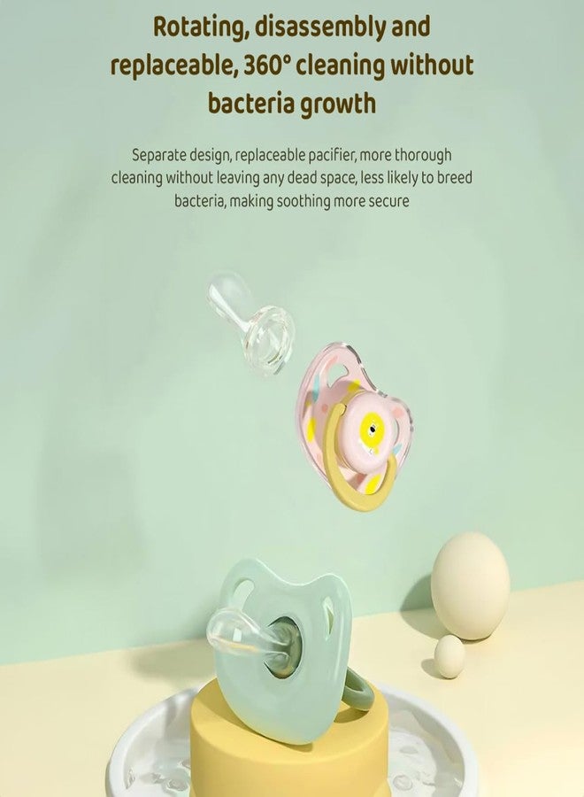 StarAndDaisy Soft Silicone Baby Pacifiers with Unique Shape to Support Psychological Breathing, Teether & Pacifier for Newborns. (Green) - Image 5