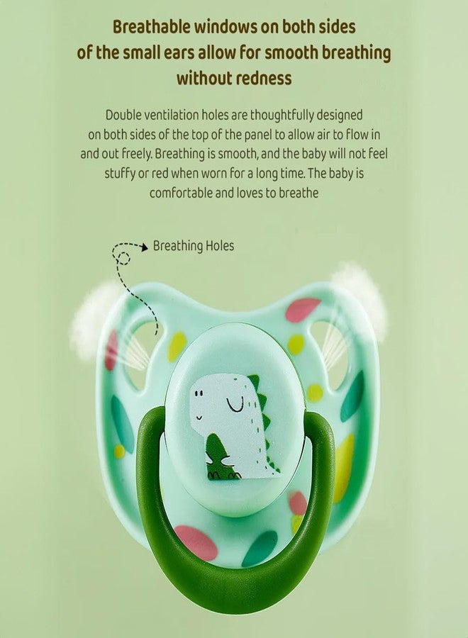StarAndDaisy Soft Silicone Baby Pacifiers with Unique Shape to Support Psychological Breathing, Teether & Pacifier for Newborns. (Green) - Image 4