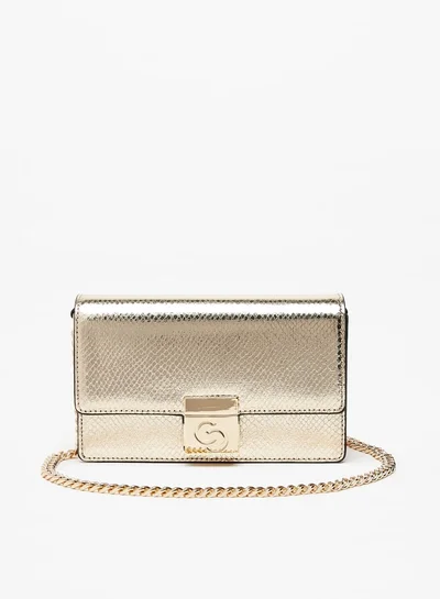 سيليست Women's Textured Crossbody Bag with Chainlink Strap