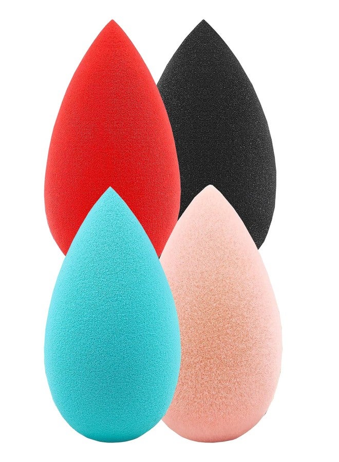 SUAKE Beauty Blender Sponge for Face Makeup - Soft, Latex-Free Makeup Sponge Puff for All Skin Types - Reusable Sponge for Foundation, Concealer & Cream (Pack of 4, Single Color) - Image 1