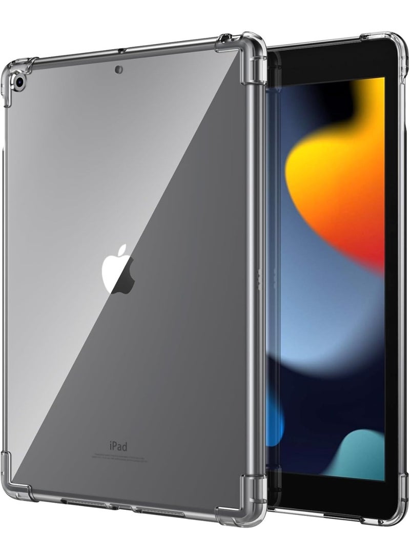 Transparent Case For iPad 9/8/7 (10.2-Inch, 2021/2020/2019 Model, 9th/8th/7th Generation), Ultra Thin Silicone Shockproof Back Shell HD Transparent TPU Protective Cover - Clear - Image 1
