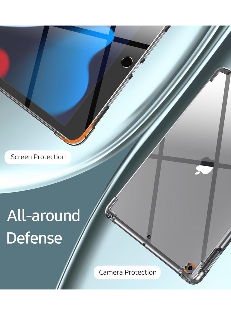 Transparent Case For iPad 9/8/7 (10.2-Inch, 2021/2020/2019 Model, 9th/8th/7th Generation), Ultra Thin Silicone Shockproof Back Shell HD Transparent TPU Protective Cover - Clear - Image 3