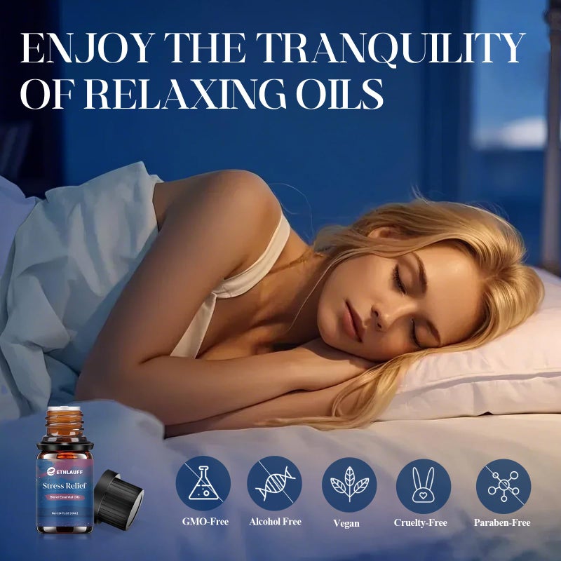 Ethlauff Relax Eessential Oils Set, Diffuser Oil for Home, Humidifiers, Candle Making, Aromatherapy - Stress Relief, Calm Down, Tranquil, Meditate, Unwind, Purify, 6x10ml - Image 4