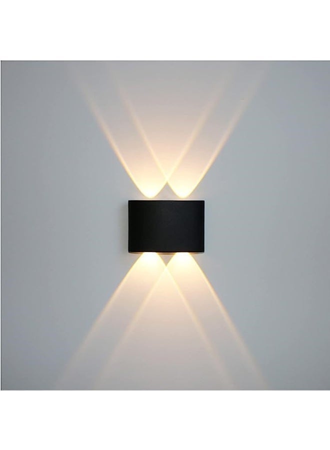 Black Up Down Wall Applique – Warm Lighting (Warm) – Modern Design – 1 Year Warranty - Image 1