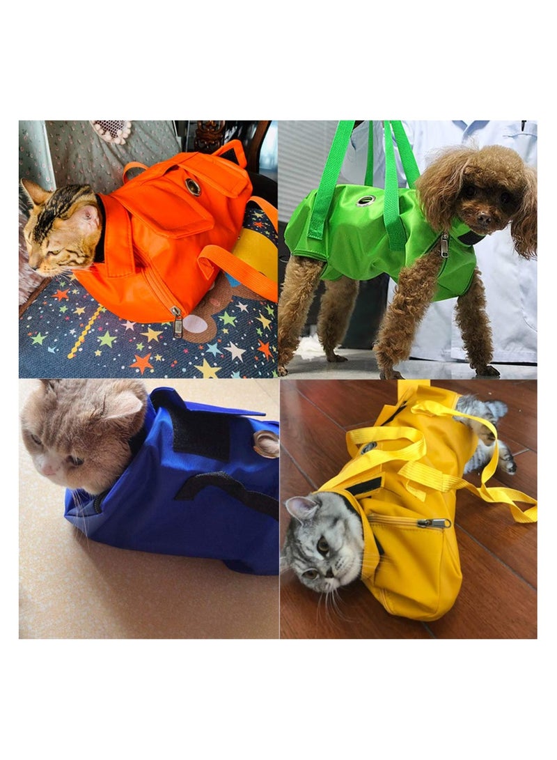 KASTWAVE Restraint Bag for Claw Care Nail Trimming Anti-Scratching Grooming Bag for Cats Medical Examination(Yellow-M)  - Image 4