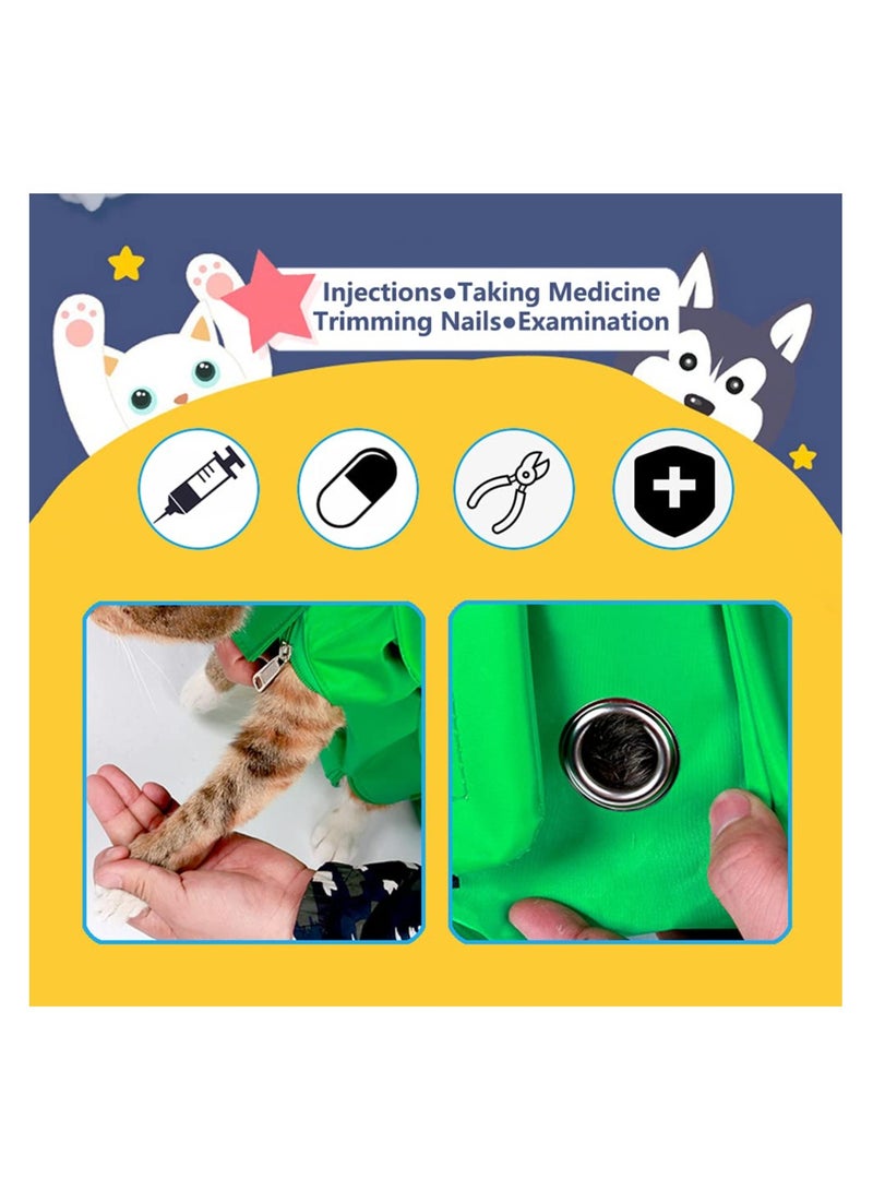 KASTWAVE Restraint Bag for Claw Care Nail Trimming Anti-Scratching Grooming Bag for Cats Medical Examination(Yellow-M)  - Image 5