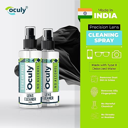 OCULY 1x 100ml Spectacle Lens Cleaner with 6x Japanese Microfiber Cloths Liquid Cleaning Kit for Blue filter antiglare lenses, Goggles, Safety Glasses & Laptop screens - Image 3