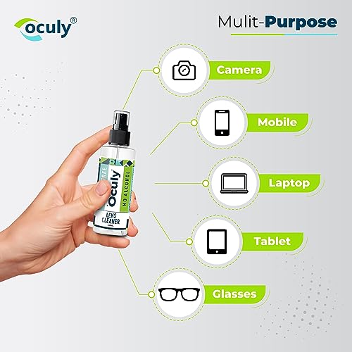 OCULY 1x 100ml Spectacle Lens Cleaner with 6x Japanese Microfiber Cloths Liquid Cleaning Kit for Blue filter antiglare lenses, Goggles, Safety Glasses & Laptop screens - Image 5