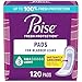 Poise وسادات بويز لسلس البول وسادات ما بعد الولادة 3 قطرات امتصاص خفيف طول عادي 120 قطعة 4 عبوات من 30 قد تختلف التعبئة والتغليف - Image 1